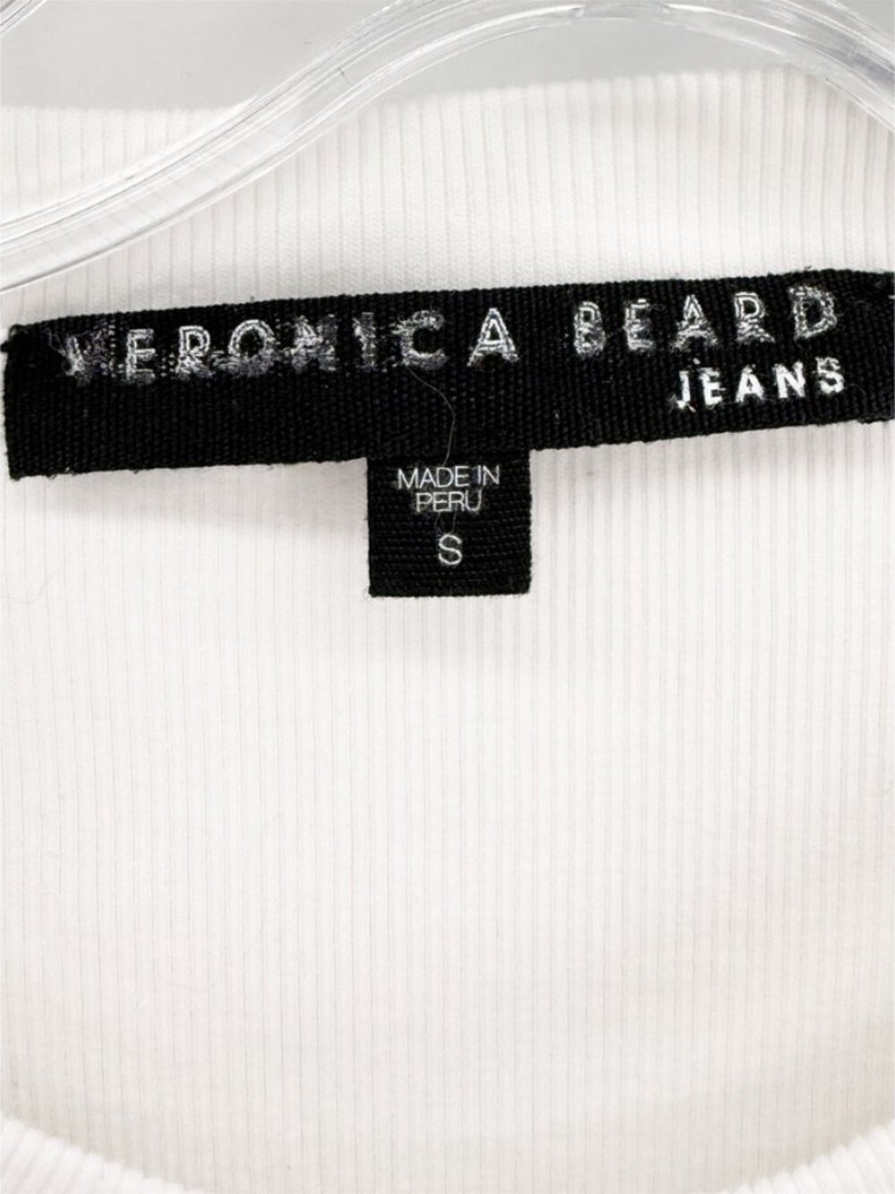 Veronica Beard Mayer Long Sleeve White Ribbed Crew Neck Top S - Picture 7 of 13